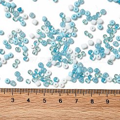 Непрозрачные и прозрачные внутри цветные стеклянные бусины&nbsp;SEED-F004-01B