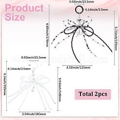 2 шт. 2 стиля сплава со стеклянными бусинами подвеска украшения&nbsp;KEYC-SP0001-27B