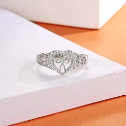 925 серебряное кольцо с кубическим цирконием в микропаве&nbsp;FS-WG6D494-01