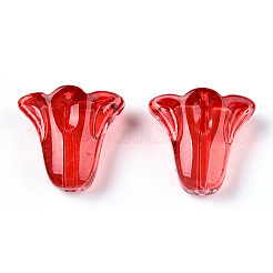 Спрей окрашены прозрачные стеклянные бусины&nbsp;GLAA-D006-20D