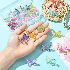 36 шт. 12 стиля гальванизированных прозрачных акриловых бусин&nbsp;PACR-CJ0001-42