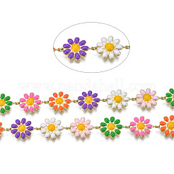 Латунные цепочки с цветочными звеньями&nbsp;CHC-N018-098B