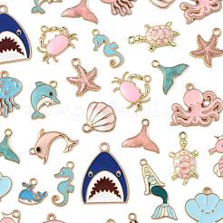 40 шт. 20 стиля подвески из сплава морских животных с эмалью&nbsp;ENAM-FS0003-49