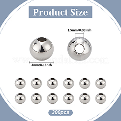 300 шт. латунные круглые бусины-разделители&nbsp;KK-PH0013-74