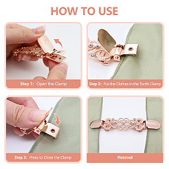 5 шт. 5-цветный цинковый сплав с кристаллами и стразами для кардигана&nbsp;AJEW-AR0005-30