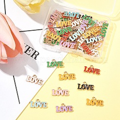 48 шт. 8-х цветные эмалевые подвески на тему Дня святого Валентина&nbsp;ENAM-FS0002-51