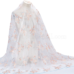 Полиэстер кружевная ткань с цветочным узором&nbsp;DIY-WH0061-021C