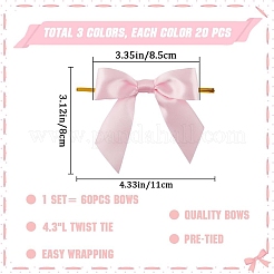 60 шт. бант из двухцветного полиэстера&nbsp;DIY-CP0011-48