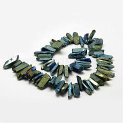 Гальванические природный кристалл кварца бусы пряди&nbsp;G-A142-03N