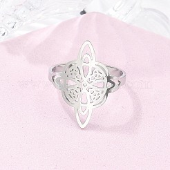 Кольца-манжеты из нержавеющей стали 304 с открытыми узлами ведьм для женщин&nbsp;AJEW-U005-01P