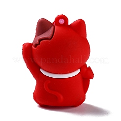 Кулоны из ПВХ с рисунком счастливого кота&nbsp;KY-F017-01