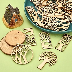 100шт деревянные подвески&nbsp;WOOD-CJ0001-62