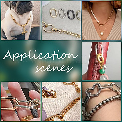 Настоящие 18-каратные позолоченные 12 шт. 3 стиля латунных пружинных затворных колец&nbsp;KK-PH0005-54