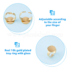 8 шт. ионное покрытие (IP) регулируемые кольца для пальцев из нержавеющей стали 304&nbsp;STAS-FI0001-01