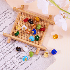 20 шт. 10-цветные подвески-рондели из искусственного нефрита&nbsp;FIND-TA0004-62