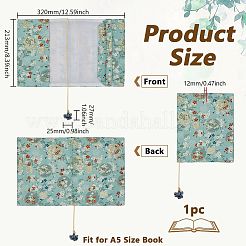 Обложка для книги из полиэстера с закладкой из веревки&nbsp;OFST-WH0012-001