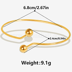 Браслеты-манжеты из нержавеющей стали 304 в европейском стиле&nbsp;LI7409-2