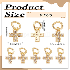 8 шт. Латунные подвески с микропаве&nbsp;KK-LP0001-87