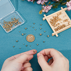 240 шт. латунные круглые бусины-разделители&nbsp;KK-HS0015-37