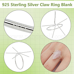 1 шт. 925 компонента кольца из стерлингового серебра&nbsp;FIND-BC0013-83B