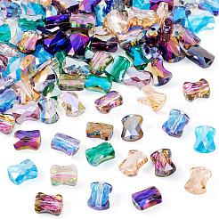 100шт 10 цвета гальванические стеклянные бусины&nbsp;EGLA-TA0013-17