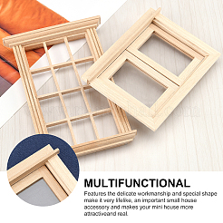 2 шт. 2 стиля мини-витрины деревянные&nbsp;DJEW-OC0001-12