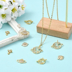 5 шт. 5 стиля латунные подвески с микропаве и кубическим цирконием&nbsp;KK-YW0004-16