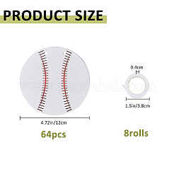 8 пакет бумаги бейсбольный подвесной баннер&nbsp;AJEW-FH0006-97