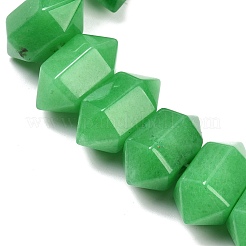 Нити бусин из окрашенного натурального малайзийского нефрита с двойными концами&nbsp;G-T142-96