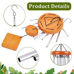 Наборы для самостоятельного изготовления колокольчиков из круглой трубки из дерева и алюминия&nbsp;DIY-PH0023-72A