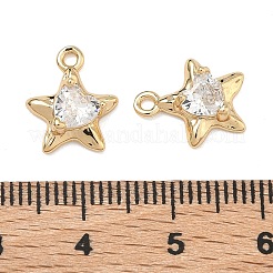 Подвески из латуни с прозрачным фианитом&nbsp;KK-T080-27G