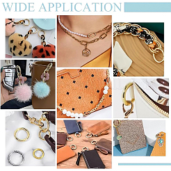 6 шт. 3 стиля латунных пружинных затворных колец&nbsp;KK-ME0003-19