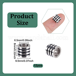 12 шт. бусины из нержавеющей стали марки 304&nbsp;STAS-UN0062-82