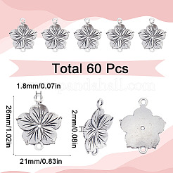 60 шт. подвески-соединители из цинкового сплава в тибетском стиле&nbsp;FIND-SC0006-52