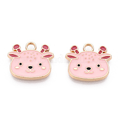 Подвески из эмалевого сплава с покрытием из легкого золота&nbsp;ENAM-T009-84C-RS