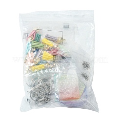 Наборы для изготовления брелоков с кисточками из акрилового диска своими руками&nbsp;DIY-FS0006-01C