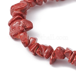 Эластичные браслеты из натуральной окрашенной говлитовой крошки&nbsp;BJEW-JB09754-02