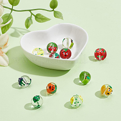 12шт 12 цвета прозрачные стеклянные бусины&nbsp;GGLA-PH0001-60