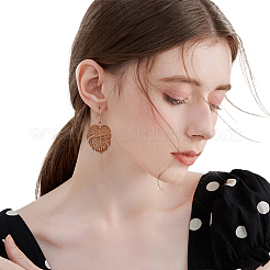 Подвески из натурального орехового дерева&nbsp;WOOD-CJ0001-28