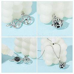 12 шт. 12 стиля латунных подвесок с полыми бусинами&nbsp;KK-AR0004-44