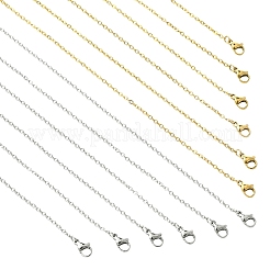 10 шт. ожерелье из нержавеющей стали 304 с цепочкой&nbsp;NJEW-YW0001-25G