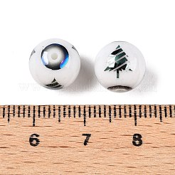 Рождественские непрозрачные стеклянные бусины&nbsp;X-EGLA-R113-02E