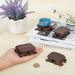 Прямоугольная подставка из сандалового дерева для демонстрации драгоценных камней&nbsp;ODIS-WH0020-81A