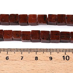 Натуральные красные яшмы бусы пряди G-T139-6x6-12A