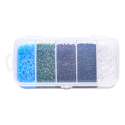 6000шт 5 цвета матовые непрозрачные стеклянные бусины&nbsp;SEED-YW0001-17