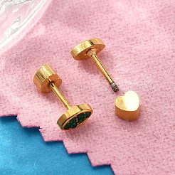 Серьги-гвоздики из нержавеющей стали 304 с ионным покрытием (IP)&nbsp;EJEW-A118-13G-01