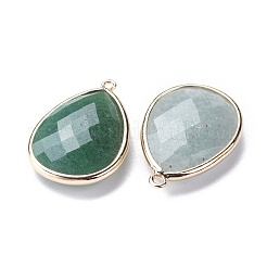 Граненые кулоны из натурального зеленого авантюрина&nbsp;G-M356-A02-LG