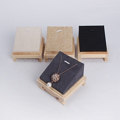 Деревянные дисплеи ожерелье NDIS-WH0003-04