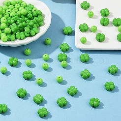 100шт 2 стиля непрозрачные акриловые бусины&nbsp;SACR-YW0001-73