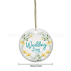 Фарфора ручной работы подвески&nbsp;PORC-WH0005-020